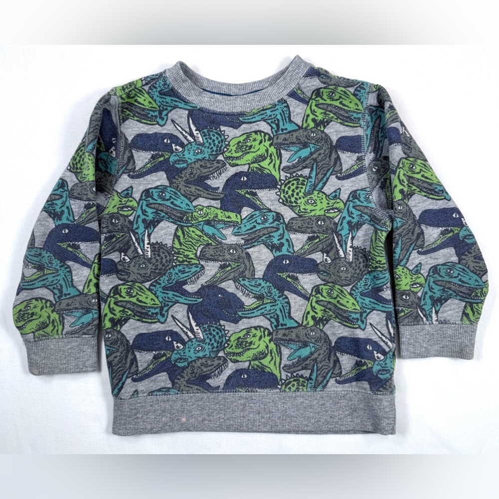 GYMBOREE Boys‎ Dinosaur Sweatshirt 2T Fleece Pullover Playful Prehistoric Print
